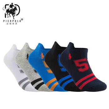 Високо Качество Дишаща Забавен Марката Polo Мъжки Чорапи Памучни Спортни Чорапи За Мъжете Бизнес Чорап Размер 40-44 Mix Цвят