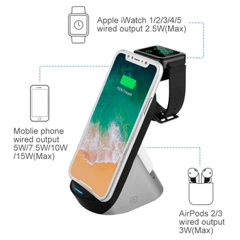 15 Вата Type-C Wireless wast зарядно устройство държач бързо зареждане поставка QI 3 в 1 зарядно устройство за подкрепа за Samsung Watch Active Galaxy Рецептори