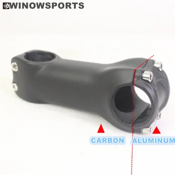 Winowsports въглероден под наем на стволови наем въглеродни стволови под наем стойка на стволови МТБ пътен под наем 31.8 мм Ъгъл 6/17 Bicicleta Талло Bicicleta пот