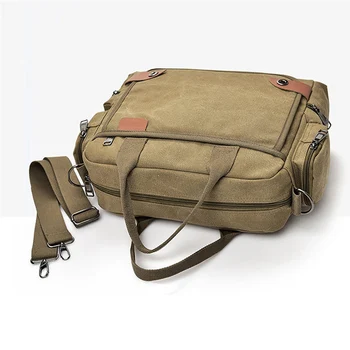 Мултифункционално платно мъжки портфейл, чанта мода чанта на рамото за Бизнес мъже casual Crossbody Messenger чанта пътни чанти ZXD6