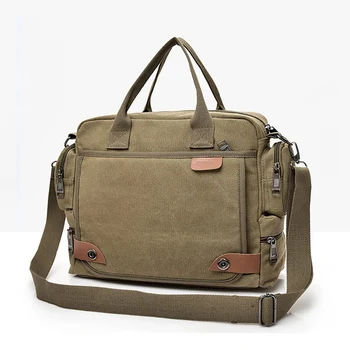 Мултифункционално платно мъжки портфейл, чанта мода чанта на рамото за Бизнес мъже casual Crossbody Messenger чанта пътни чанти ZXD6