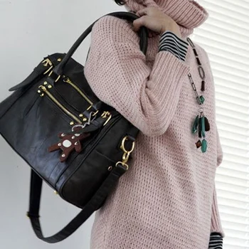 Дамска чанта мъкна женски чанта чанта ежедневна чанта винтидж колан мечка ежедневна мода един цип универсален ПУ