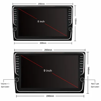 Eunavi 2 Din Android 10 Универсални авто радио стерео 2din мултимедия GPS навигационни системи, аудио tda7851 Авторадио видео 4G 64G PX6