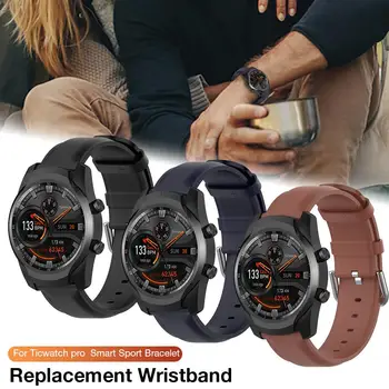 22 мм, меки спортни часовници каишка каишка за Ticwatch Pro Smart Watch дишаща гривна регулируема каишка гривна на китката