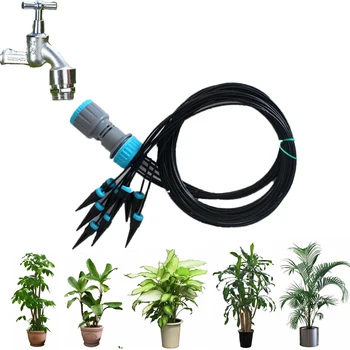 10шт комплект за капково напояване е система за поливане на растения регулируема микро-напоителна водосберегающая система за градински оранжерия, саксийни растения