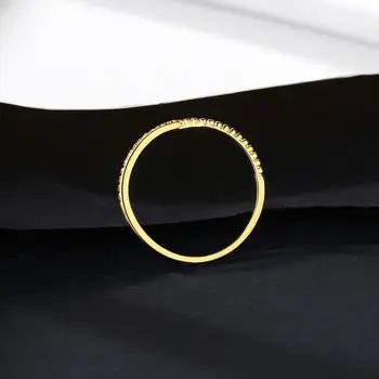CZCITY S925 глоба сребро Шеврон пръстен за жени V образни пръстени пръсти коледни подаръци бижута
