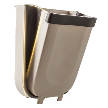 Стенно складное кофа за боклук 9L врата на кухненски шкаф за висящи кошчето за кола кошчето за боклук за съхранение на отпадъци баня с тоалетна