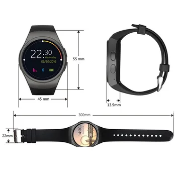 Kaimorui KW18 Bluetooth Smart Watch СИМ карта на сърдечния ритъм TF карта Мъжки спортни часовници телефон Smartwatch за Xiaomi Huawei IOS телефон