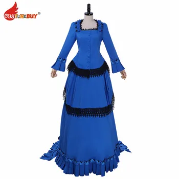 Costumebuy Викторианската суета рокля средновековния Ренесанс черно Викторианската суета рокля от 18-ти век по поръчка