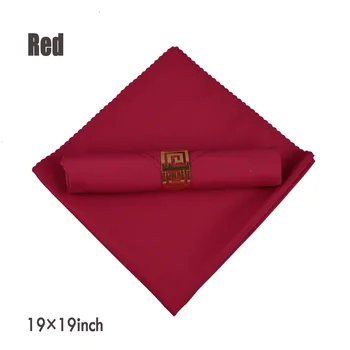 6 бр./лот червен/зелен 48*48 cm квадратен полиестер хотелски маса кърпа за украса на коледното парти на Св. Патрик, декор Сервиет