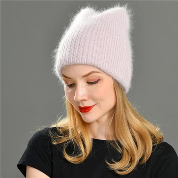 Нова масивна вълнена шапчица вязаная зимна шапка топла мека модни проста корея стилен дамски ежедневни универсална Кашмир вязаная шапчица