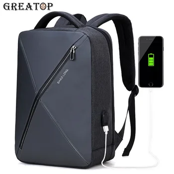 GREATOP нов дизайн за мъжки раница USB зареждане на 15.6-инчов лаптоп раница, водоустойчив многофункционален бизнес пътуване Backbags
