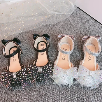 2020 new YIHONGMEIQI girls' shoes children 's flash color diamond butterfly sandals children' s shoes color three color shoes