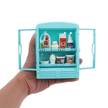 1 бр. мини куклена къща миниатюрен супермаркет магазин хладилник да се преструва на игра кукла храна, напитки, мебели, декорация аксесоари, играчки