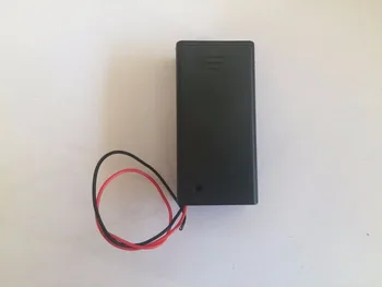 10шт 9V притежателя на батерията кутия калъф с кабелен тел ON/OFF switch cover калъф