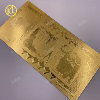 10 бр./лот Зимбабве 100 милиарда златни долара чисто злато 999999 Money Currency Bill Collection