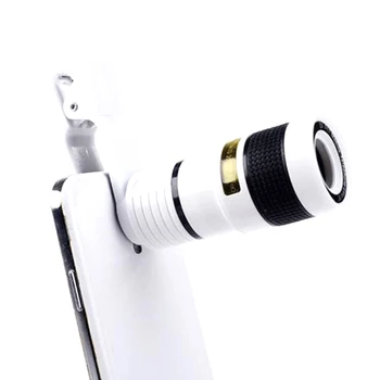 HD 12x оптично увеличение на камерата телескоп фокусиране на обектива снимка със скоба за iPhone телефон снимки