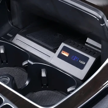 Колата QI wireless charging телефон, зарядно за Mercedes Benz W205 AMG C43 C63 GLC43 GLC63 X253 GLC C Class fast charger аксесоари