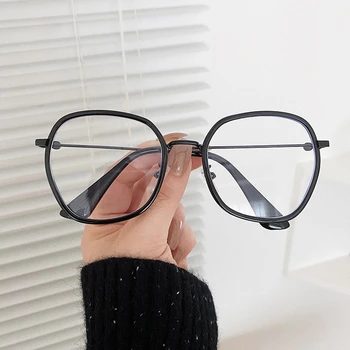 2020 нова марка Anti-blue Light Clear Glasses Frame For Women Vintage Alloy Square Computer Eyewear Men Green Късогледство Eyeglass