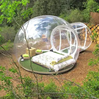 Нов дизайн на градина балон палатка градина игла палатка за продажба 3 М/4 М. / 5 м диаметър на балона хотел прозрачен мехур купол на палатка балон дърво