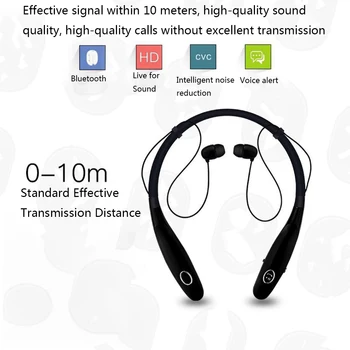 Нова спорт Bluetooth слушалки Безжични слушалки на шийката на каишка слушалки стерео звук на открито Hand-free слушалки