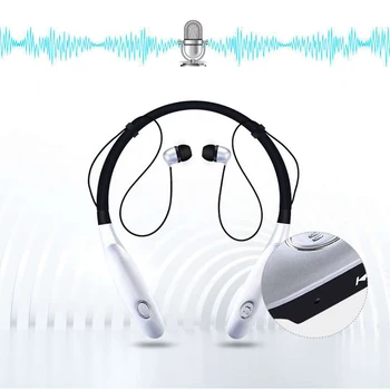 Нова спорт Bluetooth слушалки Безжични слушалки на шийката на каишка слушалки стерео звук на открито Hand-free слушалки