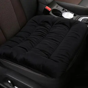Отличен плюшен универсално покриване на автомобилни седалки Зимна мека памучен възглавница на автомобила защитен панел за авто аксесоари, интериор