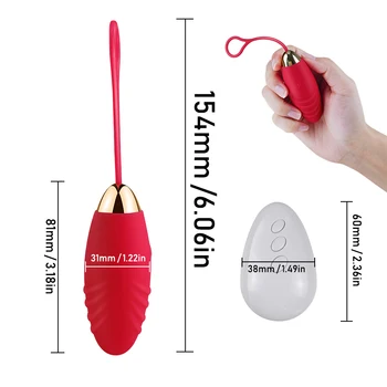 FLXUR мощен вибриращ яйце вибратор вибратор с безжично дистанционно дистанционно G Spot клитор стимулатор силиконови секс играчки за жени, секс продукти