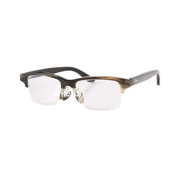 Класически лукс и Nilerun brand business half frame semi-rim eyewear frame horn оптични очила очила за четене, слънчеви очила