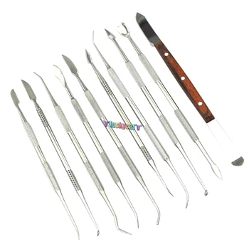 1 компл. зъбен восък дърворезба Инструменти Набор от хирургически зъболекар скулптура нож инструменти инструмент