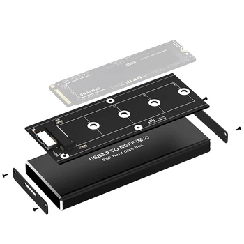 Rocketek M2 SSD Case 5GPS M. 2 to USB Enclosure 3.0 адаптер за PCIE NGFF SATA M / B Key Disk Box