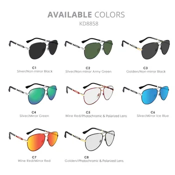 Kdeam Men Vintage Polarized Sunglasses Classic Brand Pilot Sun glasses Coating Lens Driving For Men Eyewear