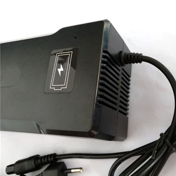 54.6 V 4A Smart Lithium Battery Charger EU Plug With Cooling Fan For 48V Lipo Li-ion Battery Electric Bike Power Tool