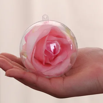 Сватба Коледа spit висящи украшения на топката открит прозрачен пластмасов прозрачен украшение на децата си Сам 