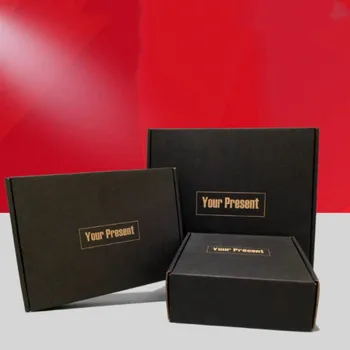 10 бр. / лот от крафт-хартия опаковъчна кутия черен картон подаръчни кутии кафява хартия, сапун, кутия 20071901