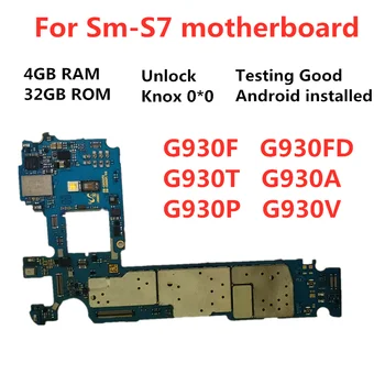 SamuelT Оригинал за Samsung Galaxy S7 отключена дънна платка G930F G930V g930p g930a g930t g930fd дънна платка 32 GB логическа такса