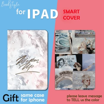 Magzine Art Flip Cover For iPad Air 3 2 Pro 9.7 10.2 10.5 11 12.9 2019 Tablet Case Smart cover For ipad 9.7 2018 5th 6th 7th