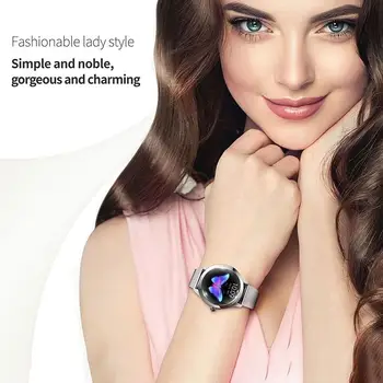 Модерен смарт часовници за жени KW10 IP68 Водоустойчив красива гривна монитор на сърдечната честота на мониторинг сън Smartwatch за Android и IOS
