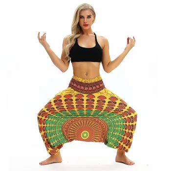 Дамски ежедневни панталони свободни панталони за йога провиснал реколта Boho Аладин Joggers широки панталони Modis градинска облекло Spodnie Damskie#ss