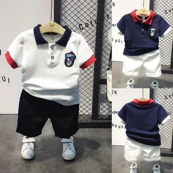 Бебе Little Boys Clothing Set лято памук децата спортен костюм дете момчета официални комплекти дрехи за 1 2 3 4 години