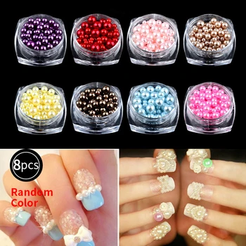 Цветни кристални кристали за нокти DIY маникюр акрилни камъни за нокти мъниста шипове блестящи съвети за Изкуство на ноктите 3D декорации