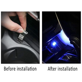 Стайлинг на автомобили USB LED интериора на автомобила околното осветление атмосфера декоративни мека светлина за Infiniti volvo Nissan Honda Hyundai