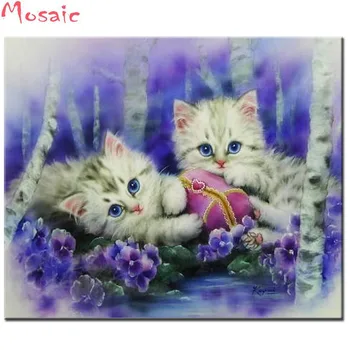 5d сам diamond живопис cross stitch сладка котка stickers квадратна/кръгла мозайка диамантена бродерия животни Хоби занаяти живопис изкуство