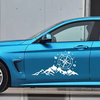 Нов автомобил качулка стикер винил колата и етикети Планински компас за навигация графичен стикер за автомобил тялото стикер аксесоари