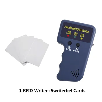 Handheld 125KHz RFID Duplicator Копирни Сценарист Programmer Reader EM4100 RFID Копирни Rewritable ID 5200 Keyfobs Tags Card Reader
