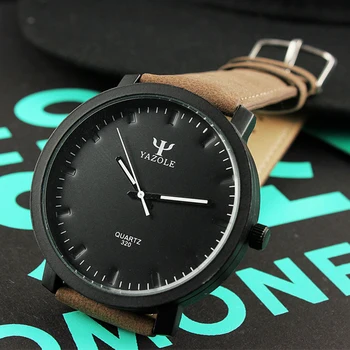 YAZOLE топ марка луксозни 2018 нов стилен мъжки часовник военни часовници мъжки часовници кожа аналогов кварцов часовник гореща Religio
