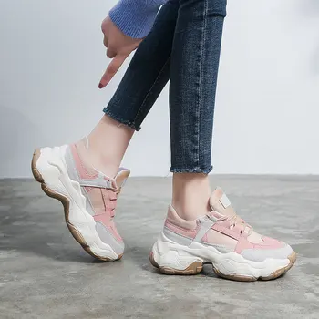 Маратонки висококачествени маратонки Дамски обувки на платформа дишаща ежедневни дамски обувки за бягане набит маратонки, Маратонки жени 2020