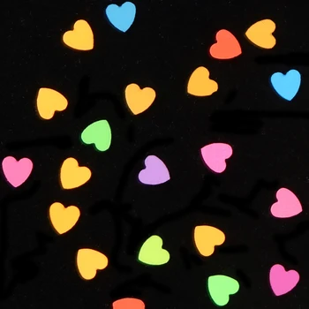 6 Box/Set Neon Butterfly Сърце Shapes маникюр Glitter Flakes 3D цветни пайети пайети полски маникюр аксесоари за нокти