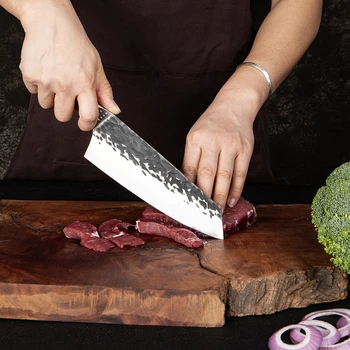 XITUO високо качество на немски Волфрам стомана клип стомана кухня готвач нож ръчно подправени Kiritsuke нож месото Секира кулинария инструмент