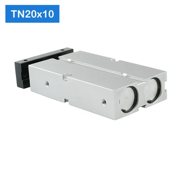 TN20 * 10-S Безплатна доставка 20 мм, Диаметър 10 мм ход компактен въздушен цилиндър Tn20x10-S пневматичен цилиндър с двойно действие
